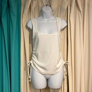 Pilcro tank with ruched sides small